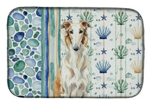 Load image into Gallery viewer, Borzoi Coastal Sea Glass Dish Drying Mat