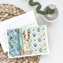 Load image into Gallery viewer, Borzoi Coastal Sea Glass Greeting Cards Pack of 8