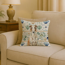 Load image into Gallery viewer, Borzoi Coastal Sea Glass Throw Pillow