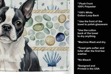 Load image into Gallery viewer, Boston Terrier Coastal Sea Glass Kitchen Towel