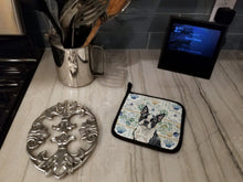 Load image into Gallery viewer, Boston Terrier Coastal Sea Glass Pair of Pot Holders