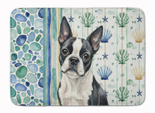 Load image into Gallery viewer, Boston Terrier Coastal Sea Glass Memory Foam Kitchen Mat