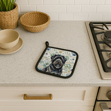 Load image into Gallery viewer, Bouvier des Flandres Coastal Sea Glass Pair of Pot Holders