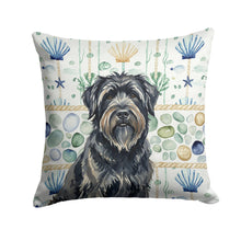 Load image into Gallery viewer, Bouvier des Flandres Coastal Sea Glass Throw Pillow