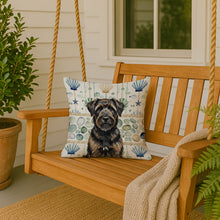 Load image into Gallery viewer, Brindle Bouvier des Flandres Coastal Sea Glass Throw Pillow
