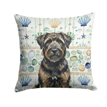 Load image into Gallery viewer, Brindle Bouvier des Flandres Coastal Sea Glass Throw Pillow