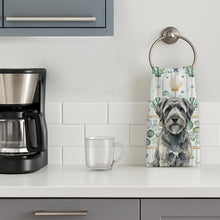 Load image into Gallery viewer, Gray Bouvier des Flandres Coastal Sea Glass Kitchen Towel