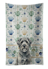 Load image into Gallery viewer, Gray Bouvier des Flandres Coastal Sea Glass Kitchen Towel