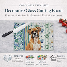 Load image into Gallery viewer, Boxer Coastal Sea Glass Glass Cutting Board