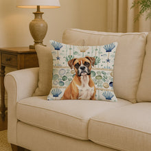 Load image into Gallery viewer, Boxer Coastal Sea Glass Throw Pillow