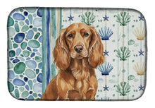 Load image into Gallery viewer, Boykin Spaniel Coastal Sea Glass Dish Drying Mat