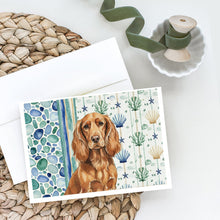Load image into Gallery viewer, Boykin Spaniel Coastal Sea Glass Greeting Cards Pack of 8