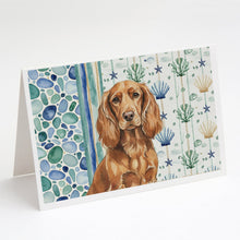 Load image into Gallery viewer, Boykin Spaniel Coastal Sea Glass Greeting Cards Pack of 8