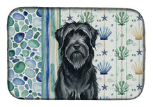 Load image into Gallery viewer, Black Briard Coastal Sea Glass Dish Drying Mat