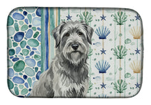 Load image into Gallery viewer, Gray Briard Coastal Sea Glass Dish Drying Mat