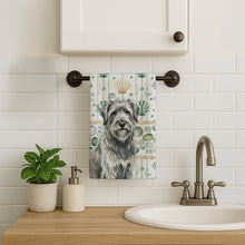 Load image into Gallery viewer, Gray Briard Coastal Sea Glass Kitchen Towel