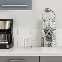 Load image into Gallery viewer, Gray Briard Coastal Sea Glass Kitchen Towel