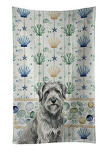 Load image into Gallery viewer, Gray Briard Coastal Sea Glass Kitchen Towel