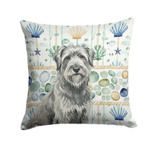 Load image into Gallery viewer, Gray Briard Coastal Sea Glass Throw Pillow