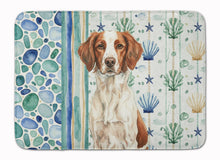 Load image into Gallery viewer, Liver and White Brittany Coastal Sea Glass Memory Foam Kitchen Mat