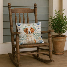 Load image into Gallery viewer, Orange and White Brittany Coastal Sea Glass Throw Pillow