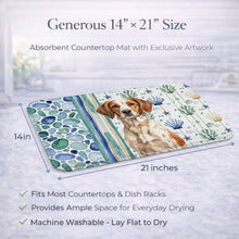 Load image into Gallery viewer, Roan Brittany Coastal Sea Glass Dish Drying Mat