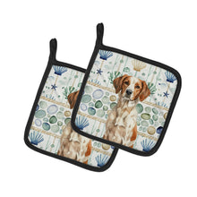 Load image into Gallery viewer, Roan Brittany Coastal Sea Glass Pair of Pot Holders