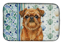 Load image into Gallery viewer, Belge Brussels Griffon Coastal Sea Glass Dish Drying Mat