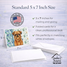Load image into Gallery viewer, Belge Brussels Griffon Coastal Sea Glass Greeting Cards Pack of 8