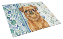 Load image into Gallery viewer, Belge Brussels Griffon Coastal Sea Glass Glass Cutting Board
