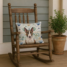 Load image into Gallery viewer, Brindle and White Bull Terrier Coastal Sea Glass Throw Pillow