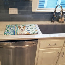 Load image into Gallery viewer, Fawn and White Bull Terrier Coastal Sea Glass Dish Drying Mat