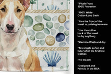 Load image into Gallery viewer, Fawn and White Bull Terrier Coastal Sea Glass Kitchen Towel