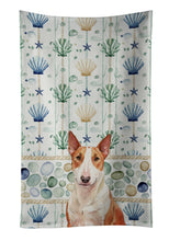 Load image into Gallery viewer, Red and White Bull Terrier Coastal Sea Glass Kitchen Towel
