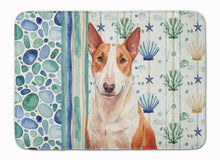 Load image into Gallery viewer, Red and White Bull Terrier Coastal Sea Glass Memory Foam Kitchen Mat