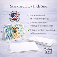 Load image into Gallery viewer, Bullmastiff Coastal Sea Glass Greeting Cards Pack of 8