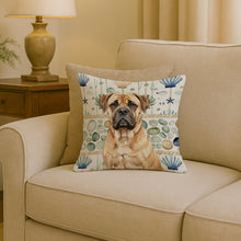 Load image into Gallery viewer, Bullmastiff Coastal Sea Glass Throw Pillow