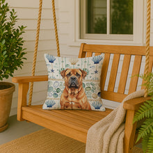Load image into Gallery viewer, Red Bullmastiff Coastal Sea Glass Throw Pillow