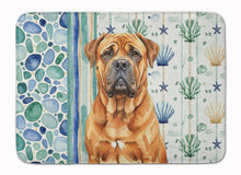 Load image into Gallery viewer, Red Bullmastiff Coastal Sea Glass Memory Foam Kitchen Mat