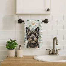 Load image into Gallery viewer, Black Cairn Terrier Coastal Sea Glass Kitchen Towel