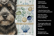 Load image into Gallery viewer, Black Cairn Terrier Coastal Sea Glass Kitchen Towel