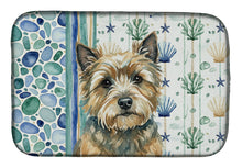 Load image into Gallery viewer, Cairn Terrier Coastal Sea Glass Dish Drying Mat