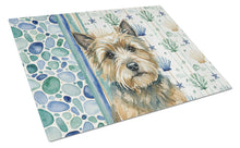 Load image into Gallery viewer, Cairn Terrier Coastal Sea Glass Glass Cutting Board