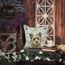 Load image into Gallery viewer, Cairn Terrier Coastal Sea Glass Throw Pillow