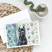 Load image into Gallery viewer, Cane Corso Coastal Sea Glass Greeting Cards Pack of 8