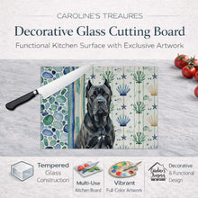 Load image into Gallery viewer, Cane Corso Coastal Sea Glass Glass Cutting Board