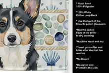 Load image into Gallery viewer, Black and White Cardigan Welsh Corgi Coastal Sea Glass Kitchen Towel