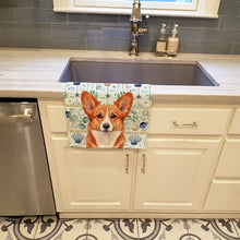 Load image into Gallery viewer, Red Cardigan Welsh Corgi Coastal Sea Glass Kitchen Towel