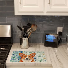 Load image into Gallery viewer, Red Cardigan Welsh Corgi Coastal Sea Glass Glass Cutting Board