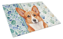 Load image into Gallery viewer, Red Cardigan Welsh Corgi Coastal Sea Glass Glass Cutting Board
